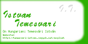 istvan temesvari business card